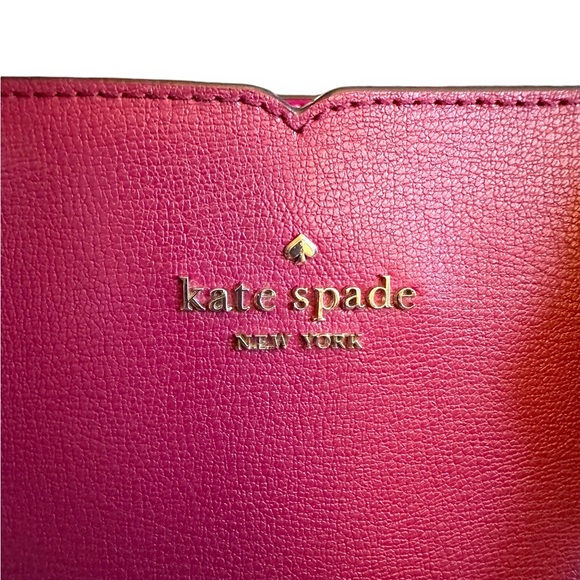Kate Spade Purse Tippy Tote Cranberry Cocktail Shoulder/Crossbody - Picture 14 of 16
